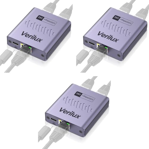 Verilux® 1000Mbps RJ45 Gigabit Ethernet Splitter 1 to 2 Adapter Extender Connector Internet Cable for PC TV Box Router 3 PCS Verilux® 1000Mbps RJ45 Gigabit Ethernet Splitter 1 to 2 Adapter Extender Connector Internet Cable for PC TV Box Router 3 PCS